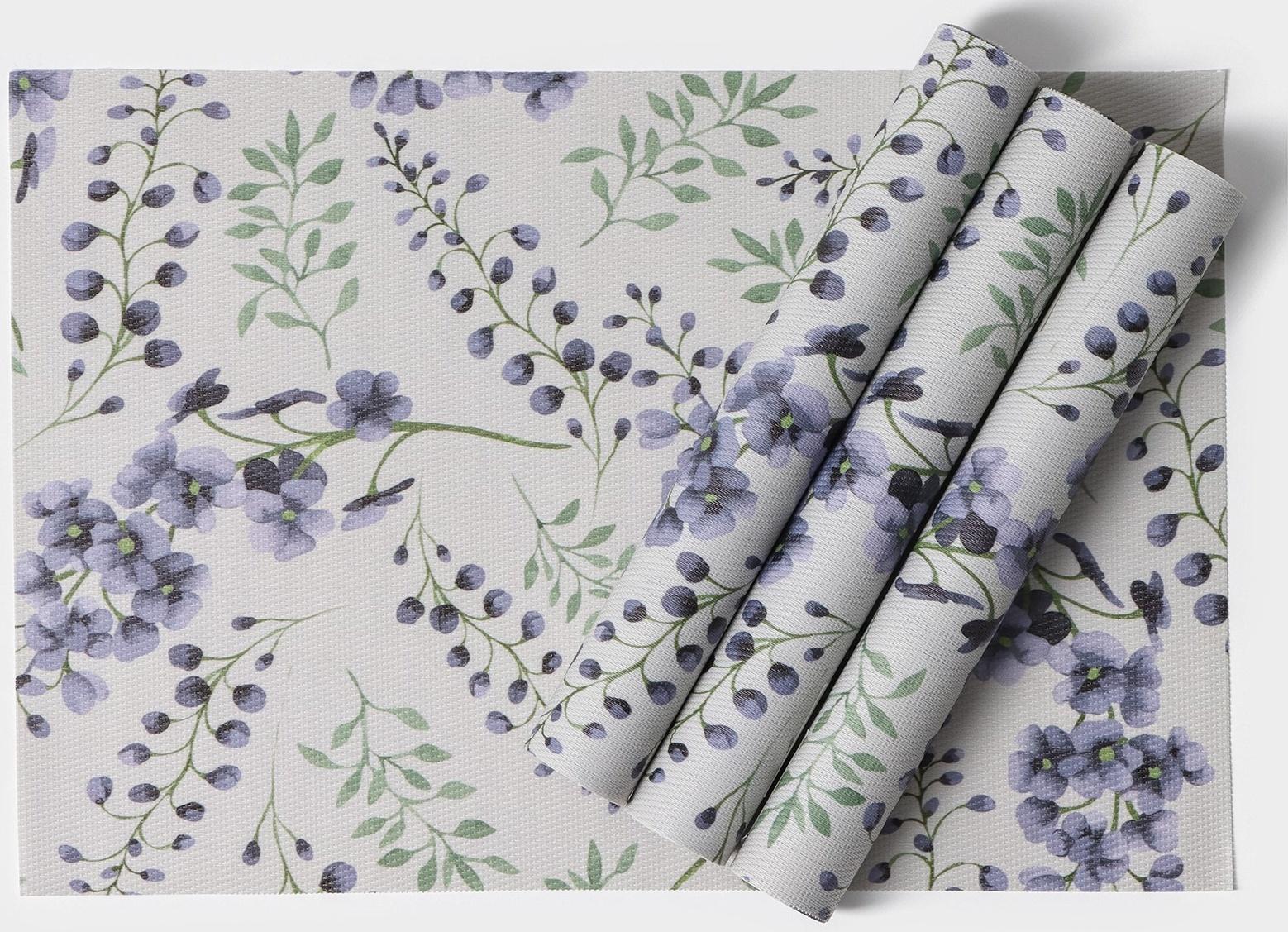 Набор салфеток сервировочных Доляна «Весенняя нежность», 4 шт, 30×45 см, цвет белый