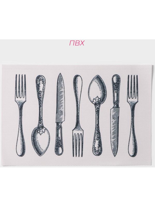 Набор салфеток сервировочных Доляна «Сервировка», 4 шт, 30×45 см, цвет белый