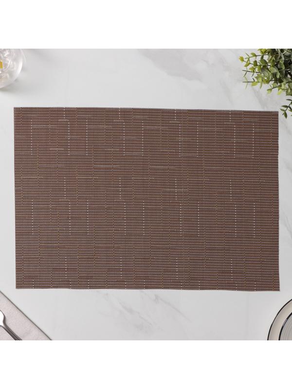 Набор салфеток сервировочных Доляна «Шер», 4 шт, 30×45 см, цвет коричневый