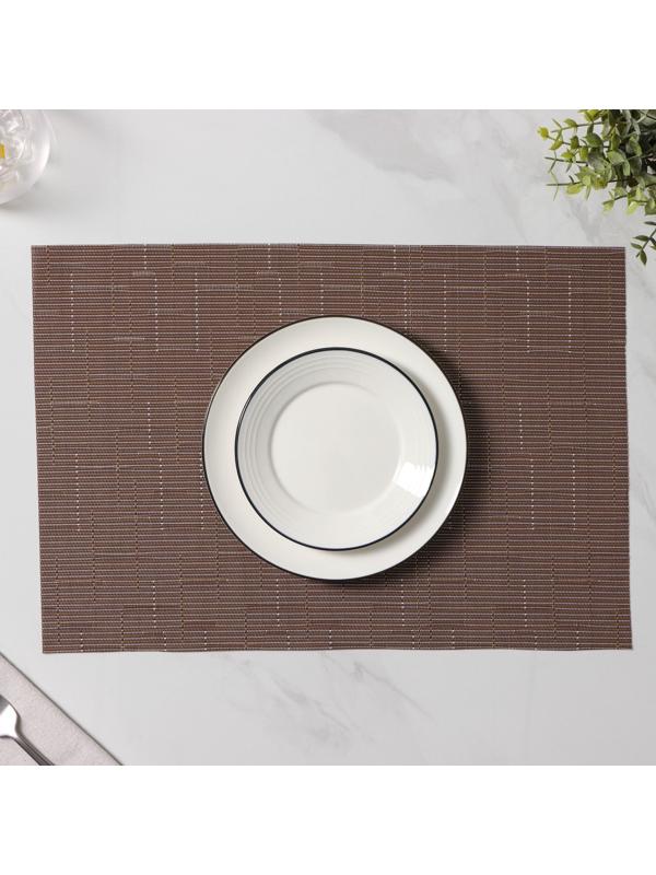 Набор салфеток сервировочных Доляна «Шер», 4 шт, 30×45 см, цвет коричневый