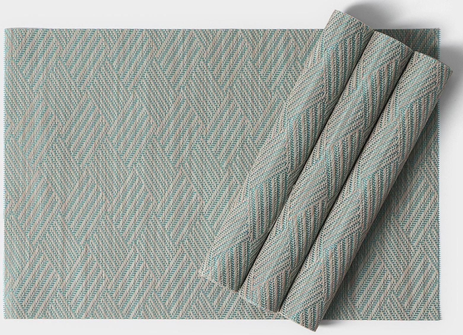 Набор салфеток сервировочных Доляна «Энн», 4 шт, 30×45 см, цвет серо-голубой