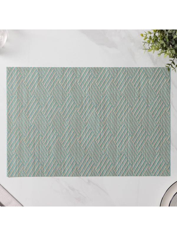 Набор салфеток сервировочных Доляна «Энн», 4 шт, 30×45 см, цвет серо-голубой