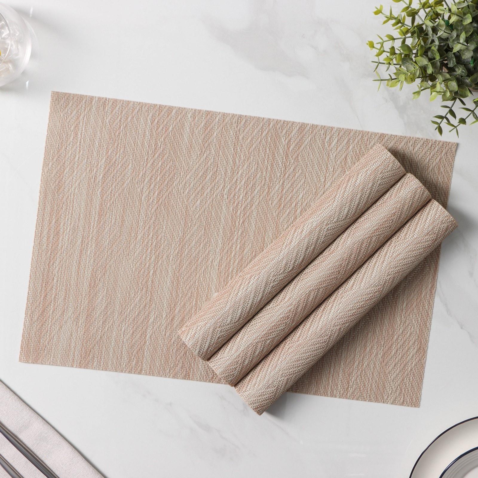 Набор салфеток сервировочных Доляна «Энн», 4 шт, 30×45 см, цвет бежевый