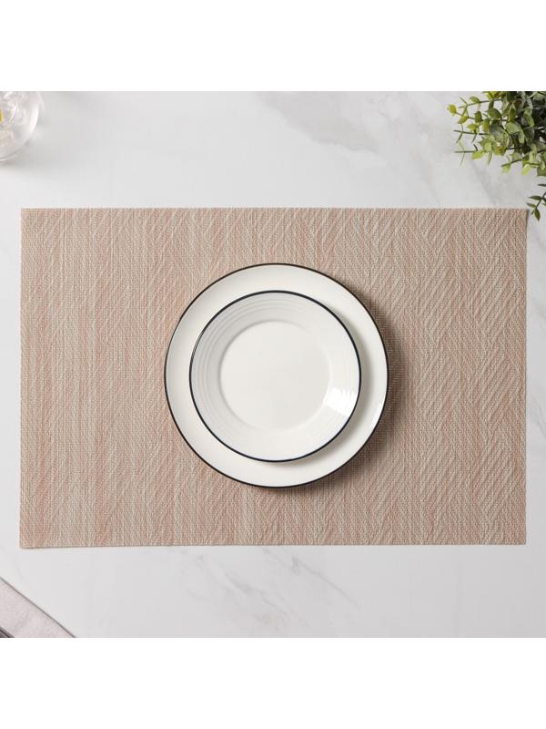 Набор салфеток сервировочных Доляна «Энн», 4 шт, 30×45 см, цвет бежевый