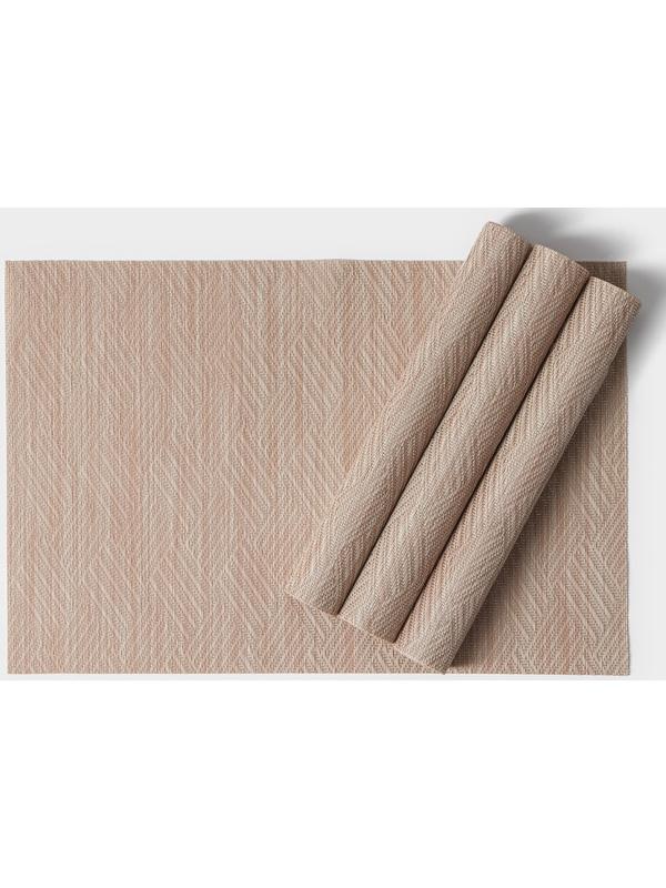 Набор салфеток сервировочных Доляна «Энн», 4 шт, 30×45 см, цвет бежевый