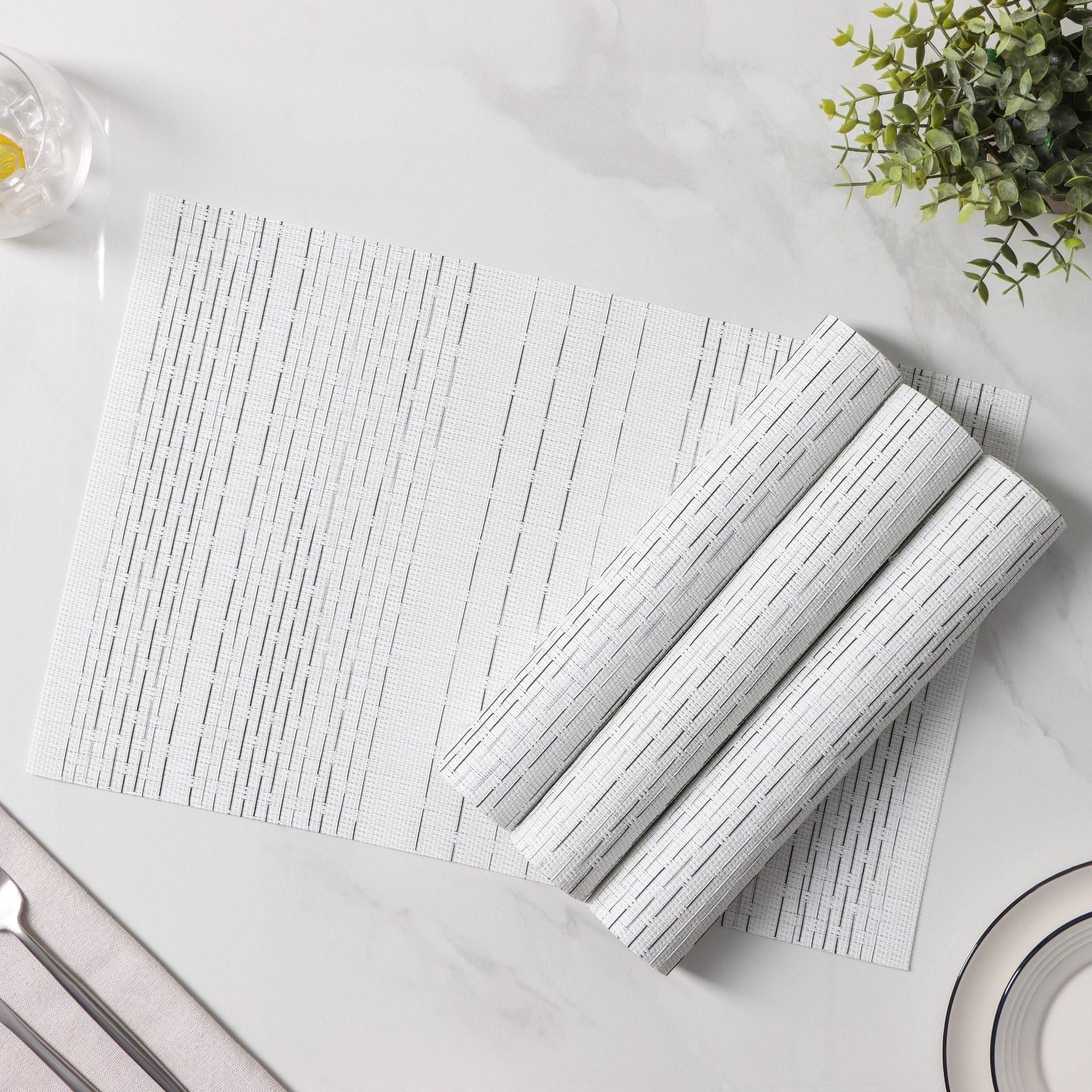 Набор салфеток сервировочных Доляна «Ян», 4 шт, 30×45 см, цвет белый