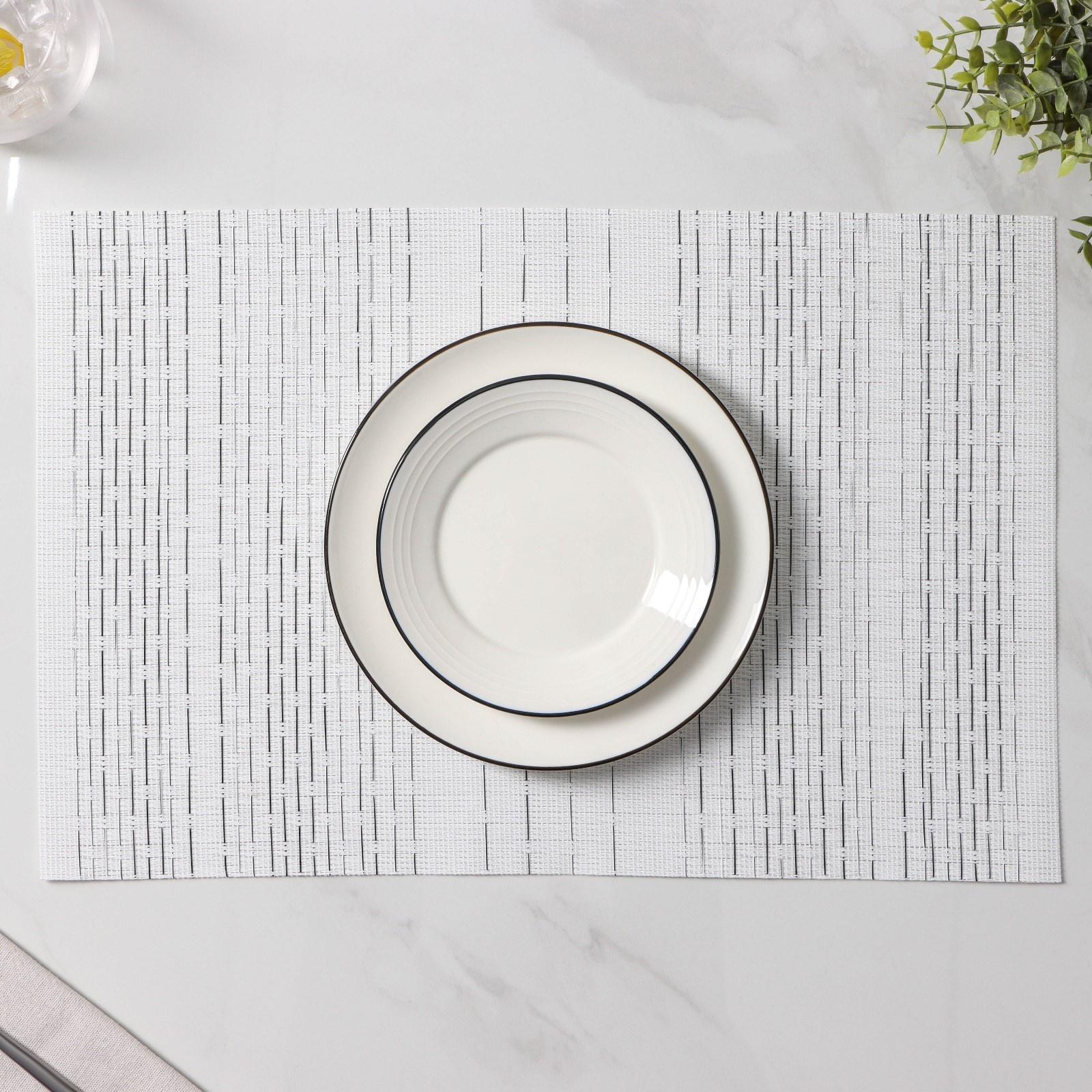 Набор салфеток сервировочных Доляна «Ян», 4 шт, 30×45 см, цвет белый