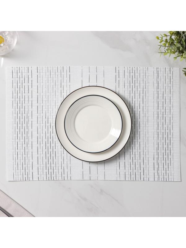 Набор салфеток сервировочных Доляна «Ян», 4 шт, 30×45 см, цвет белый