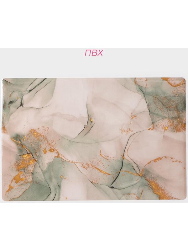 Набор салфеток сервировочных Доляна «Мрамор», 4 шт, 30×45 см, цвет серый