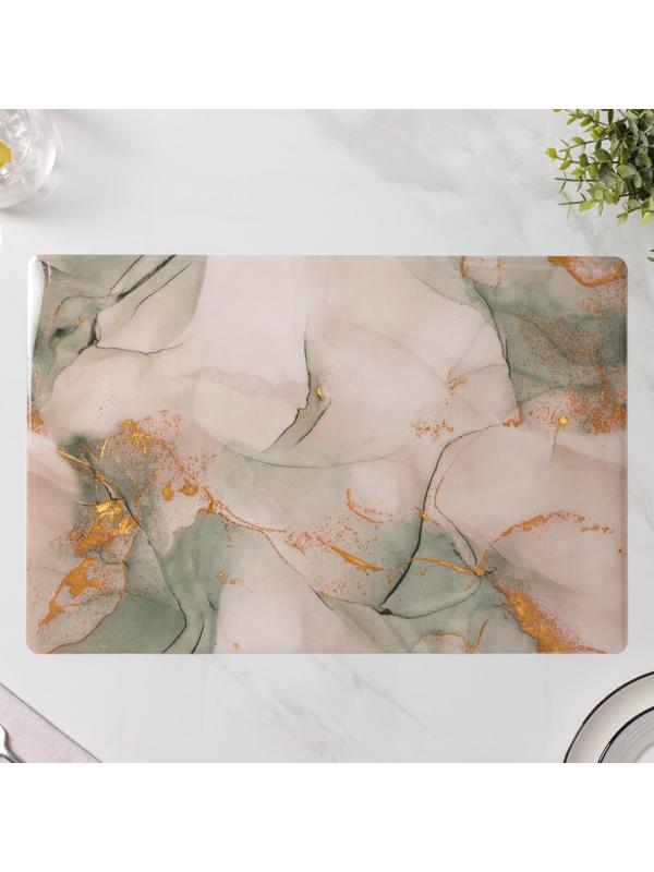 Набор салфеток сервировочных Доляна «Мрамор», 4 шт, 30×45 см, цвет серый