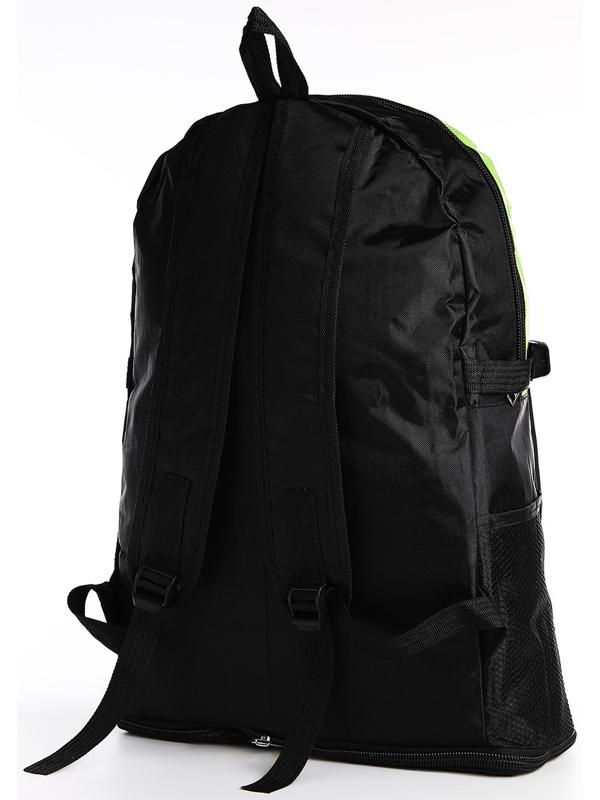 Рюкзак на молнии с увеличением, 55Л, 5 наружных карманов, цвет зелёный