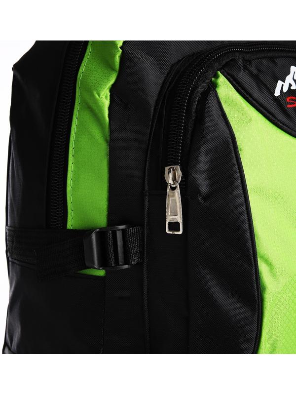 Рюкзак на молнии с увеличением, 55Л, 5 наружных карманов, цвет зелёный