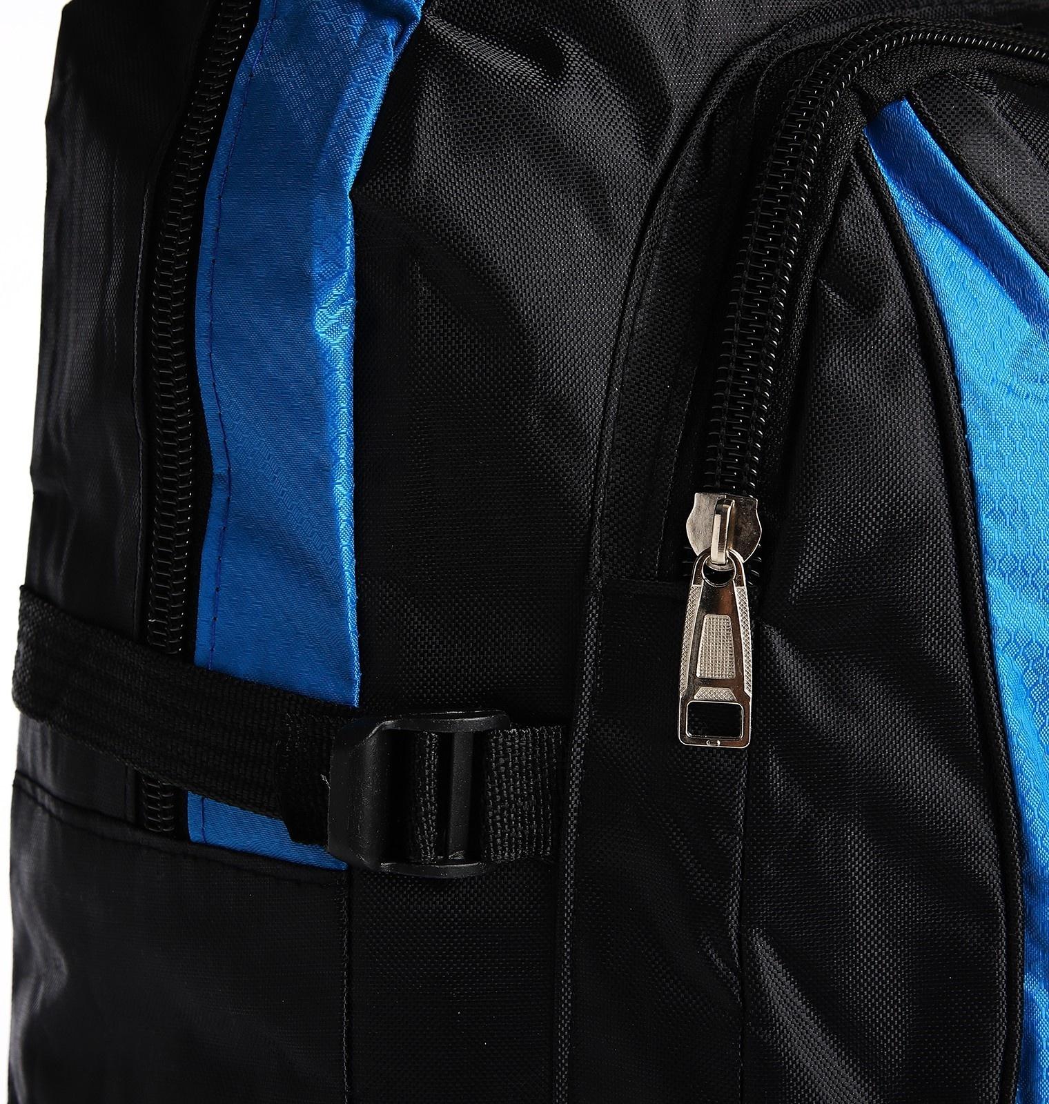 Рюкзак на молнии с увеличением, 55Л, 5 наружных карманов, цвет синий