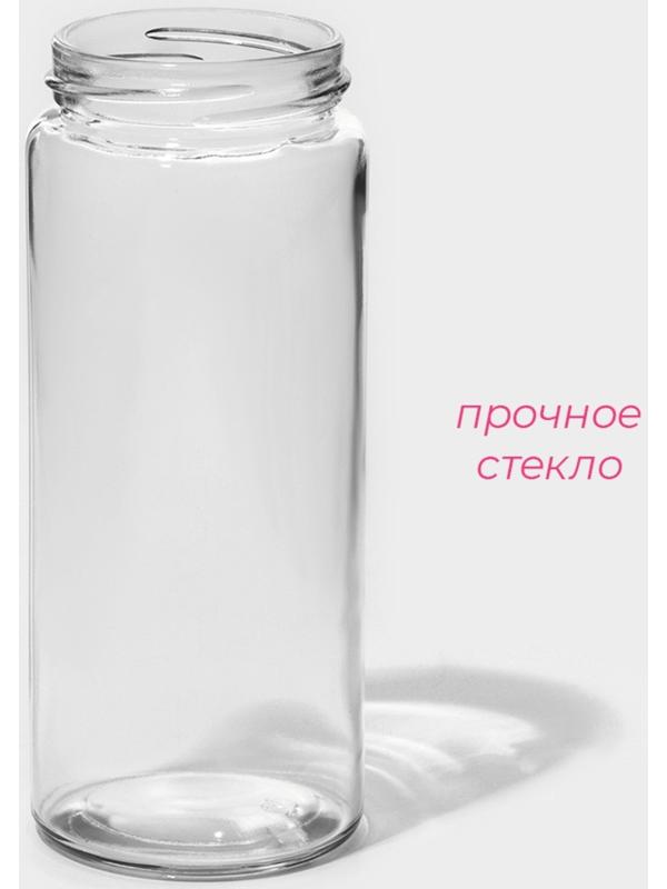 Бутыль стеклянная для соусов и масла Доляна «Коралл», 360 мл, 6,5×20,7 см