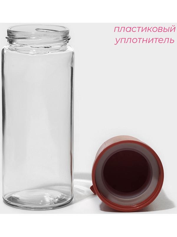 Бутыль стеклянная для соусов и масла Доляна «Коралл», 360 мл, 6,5×20,7 см