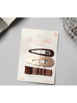 Невидимка для волос «Адель» (набор 10 шт) 5 см, бронза