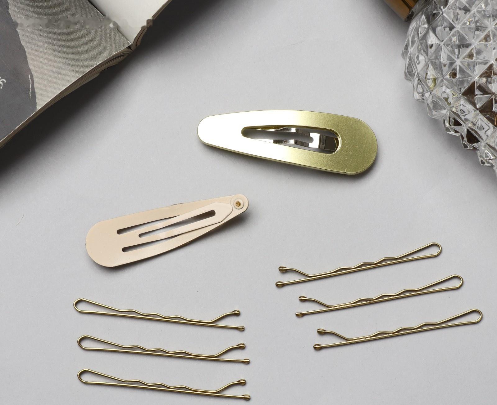 Невидимка для волос «Адель» (набор 10 шт) 5 см, золото