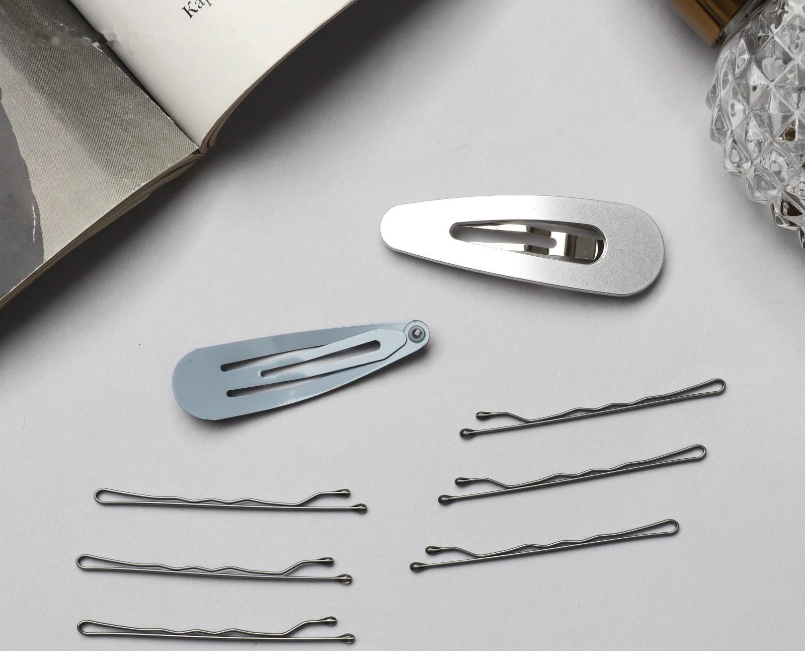 Невидимка для волос «Адель» (набор 10 шт) 5 см, серебро