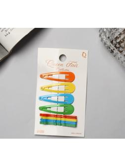 Невидимка для волос «Бриджит» (набор 12 шт) 5 см, яркий микс