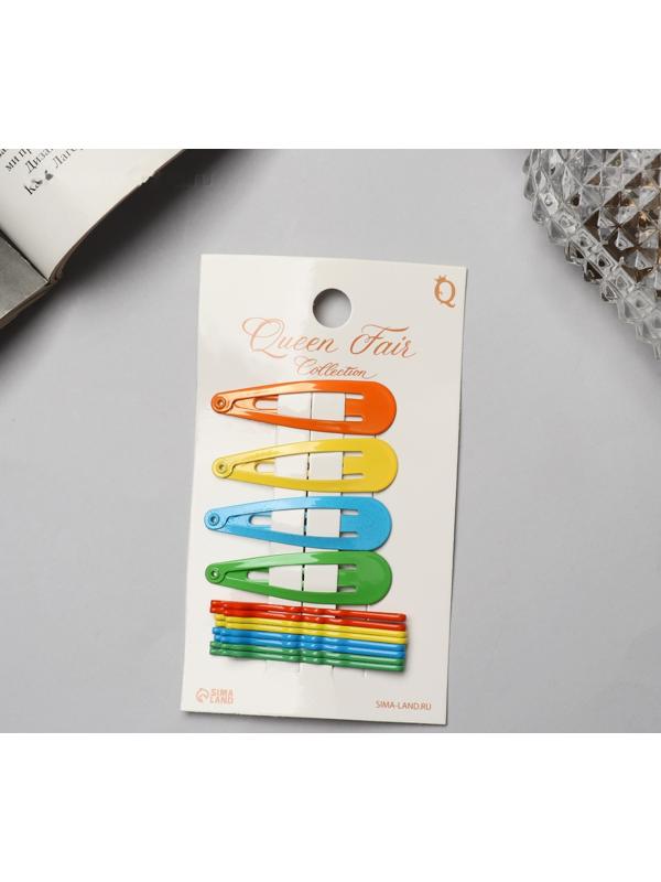 Невидимка для волос «Бриджит» (набор 12 шт) 5 см, яркий микс