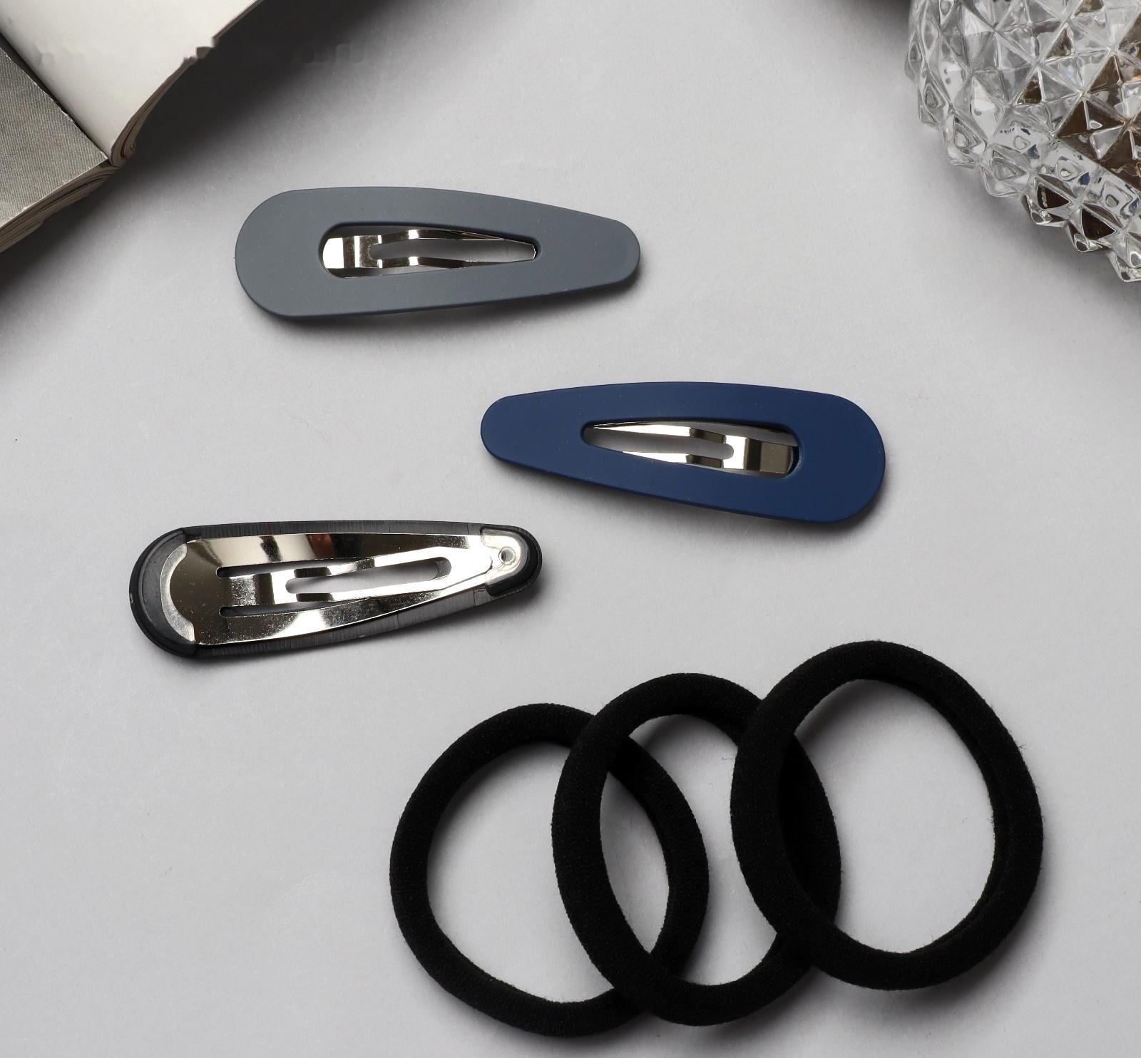 Набор для волос «Флоренс» (3 резинки, 3 невидимки) 5 см, тёмные цвета