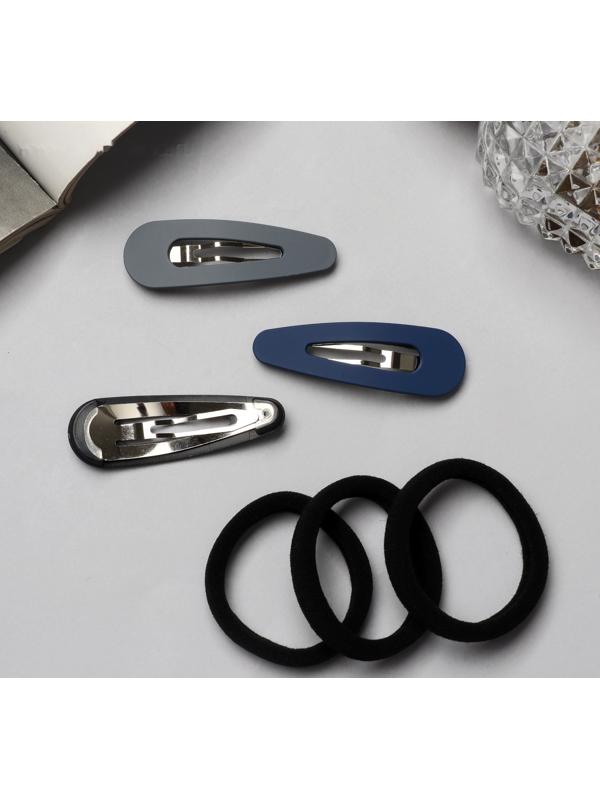 Набор для волос «Флоренс» (3 резинки, 3 невидимки) 5 см, тёмные цвета