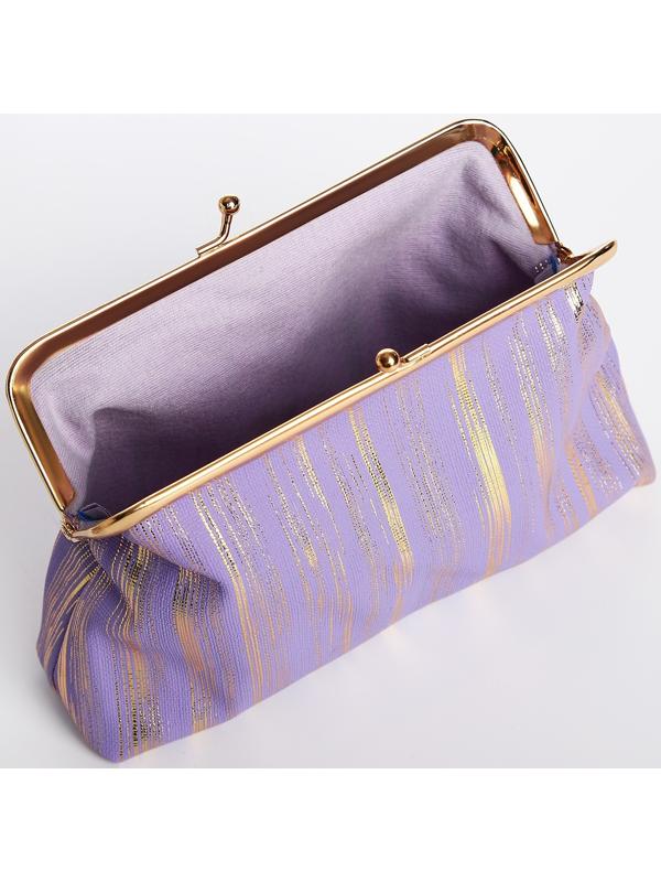 Косметичка на фермуаре, цвет сиреневый