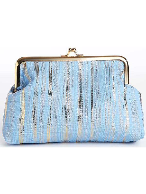 Косметичка на фермуаре, цвет голубой