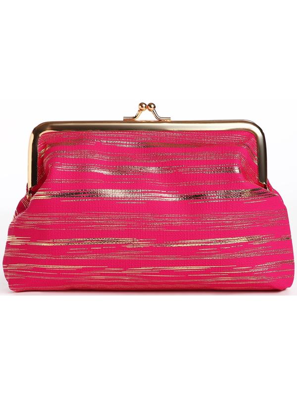 Косметичка на фермуаре, цвет малиновый