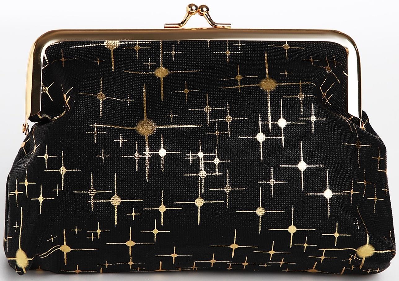 Косметичка на фермуаре, цвет чёрный