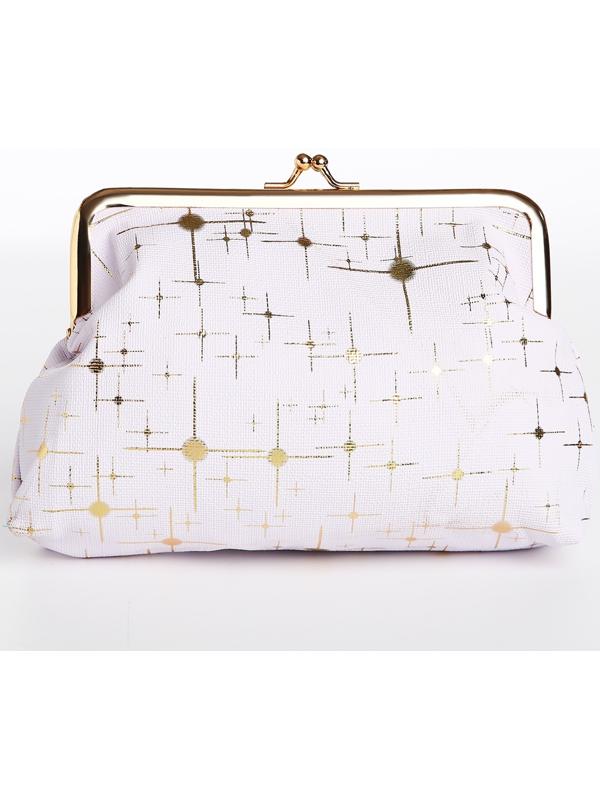 Косметичка на фермуаре, цвет белый