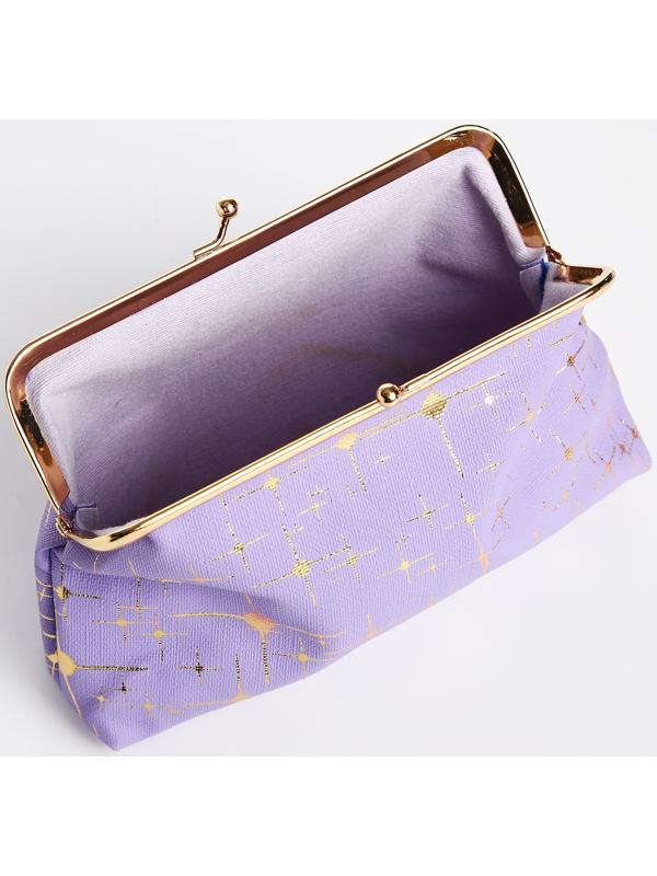 Косметичка на фермуаре, цвет сиреневый