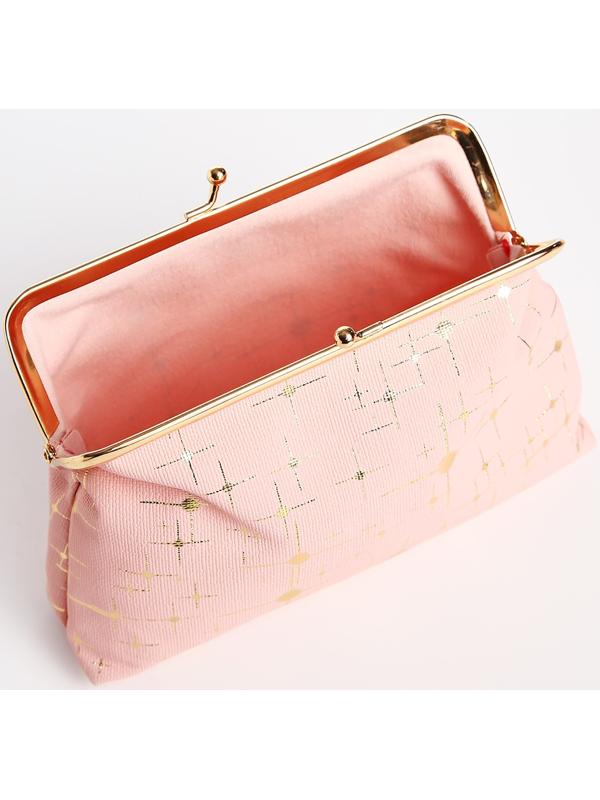 Косметичка на фермуаре, цвет розовый