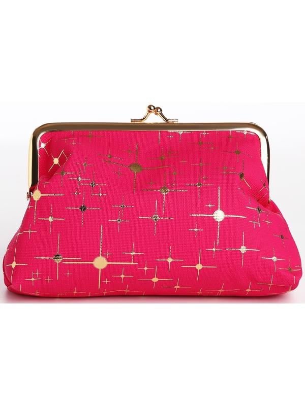 Косметичка на фермуаре, цвет малиновый