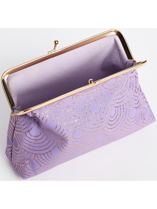 Косметичка на фермуаре, цвет сиреневый