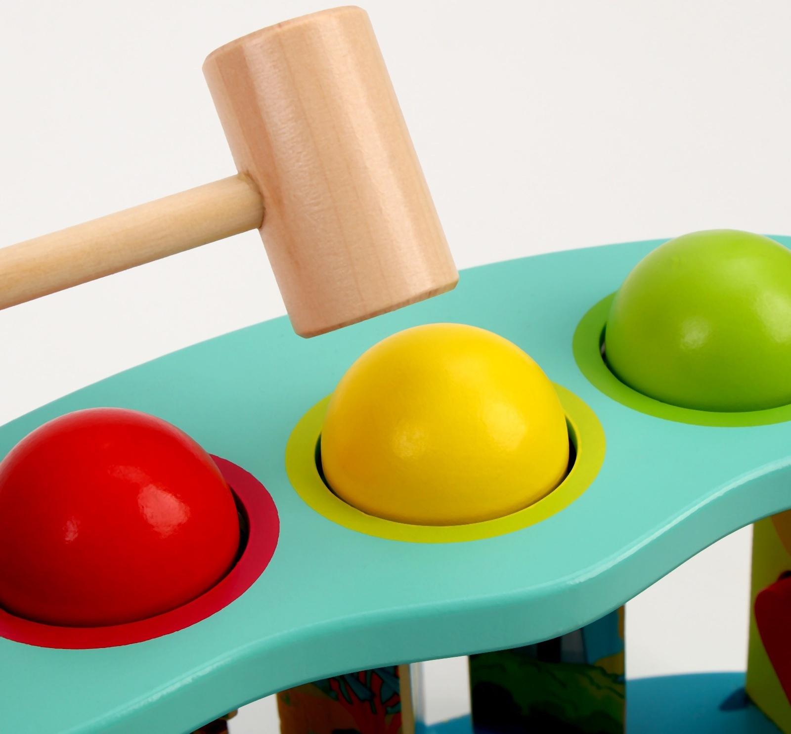 Логический центр 3 в 1 Стучалка + Рыбалка + Серпантинка «Море» 16 × 26 × 13,5 см