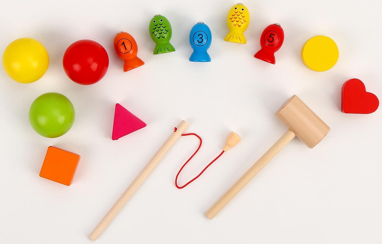 Логический центр 3 в 1 Стучалка + Рыбалка + Серпантинка «Море» 16 × 26 × 13,5 см