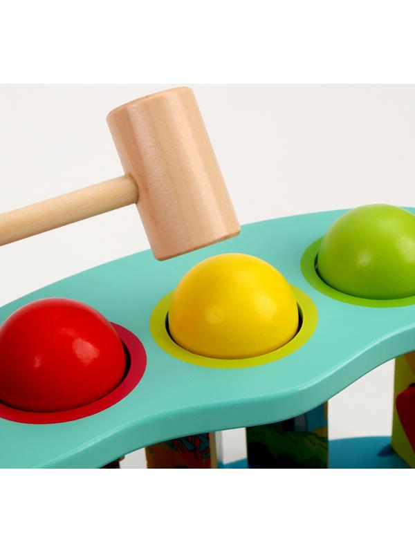 Логический центр 3 в 1 Стучалка + Рыбалка + Серпантинка «Море» 16 × 26 × 13,5 см