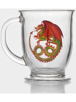 Кружка «Красный дракон», стеклянная, 450 мл