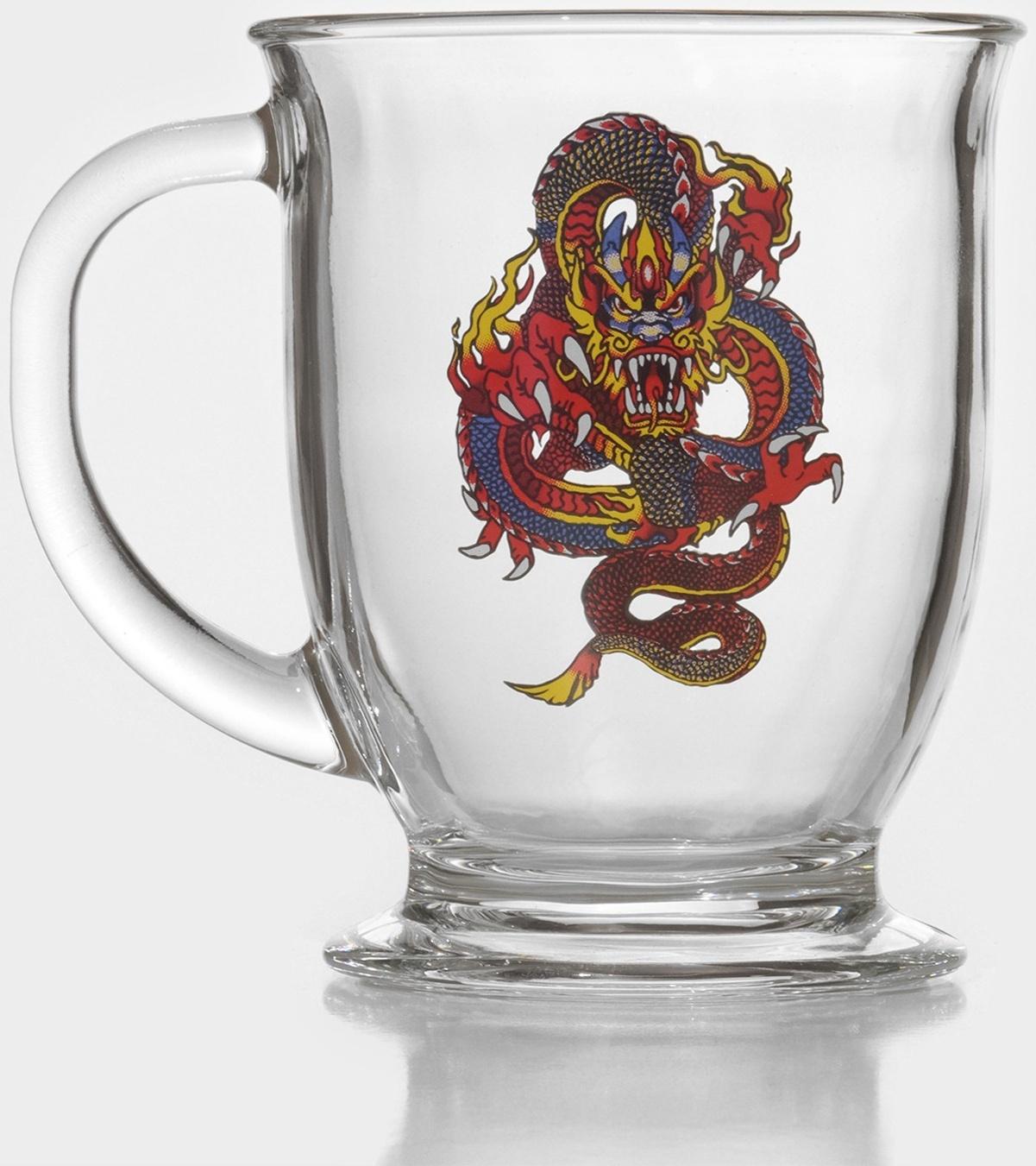 Кружка «Огненный дракон», стеклянная, 450 мл