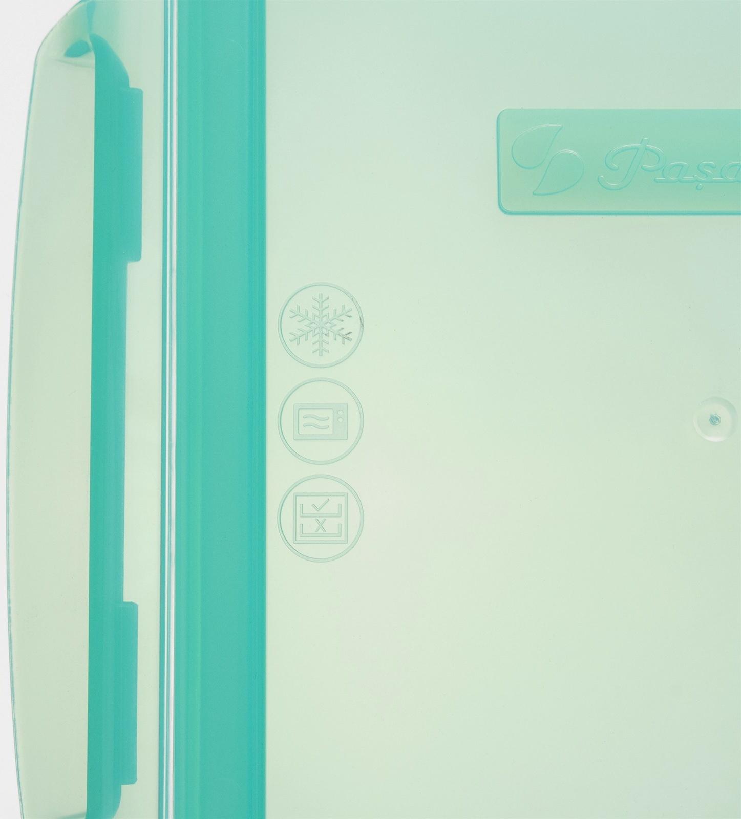 Контейнер стеклянный Lockie&Lock Food, 1010 мл, 2 секции, зеленая крышка