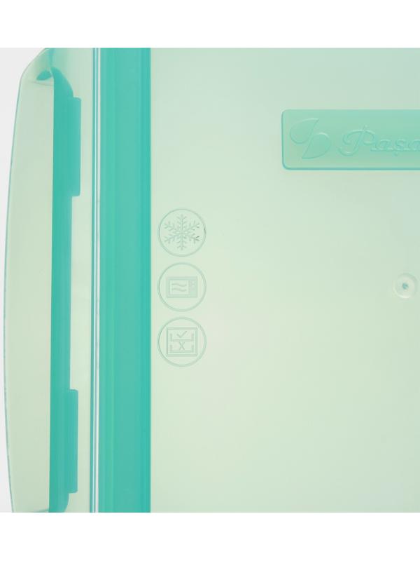 Контейнер стеклянный Lockie&Lock Food, 1010 мл, 2 секции, зеленая крышка