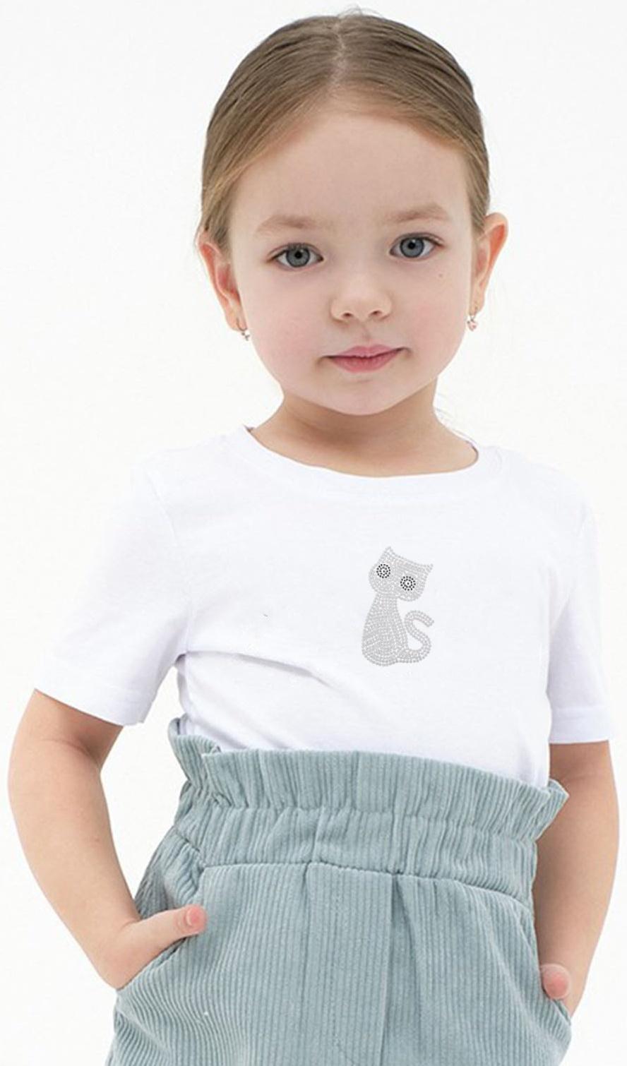 Термоаппликация «Котёнок», с пайетками, 3,2 × 5,5 см, цвет серебряный/чёрный