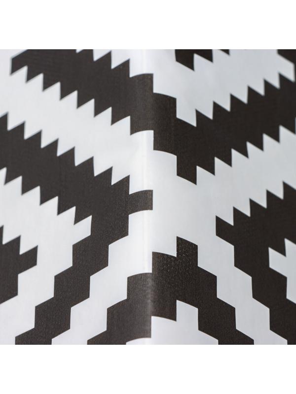 Клеёнка на стол на нетканой основе Доляна «Геометрия», ширина 140 см, рулон 20 м, цвет белый