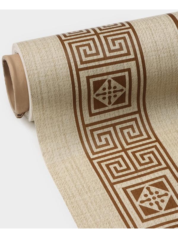 Клеёнка на стол на нетканой основе Доляна «Афины», ширина 140 см, рулон 20 м, цвет коричневый