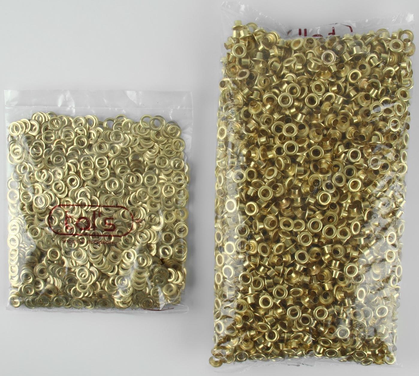 Люверс, d = 6 мм, цвет золотой