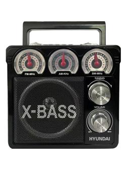 Радиоприемник настольный Hyundai H-SRS104 черный USB SD/microSD