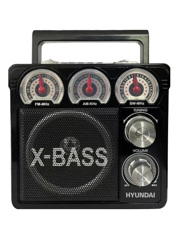 Радиоприемник настольный Hyundai H-SRS104 черный USB SD/microSD