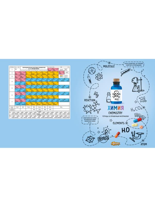 Тетрадь предметная №1 School Ребус 48л А5, клетка ХИМИЯ, 73848