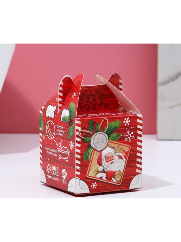 Бомбочка для ванны в подарочной коробке «Новогодняя почта», 130 г, зимнее яблоко